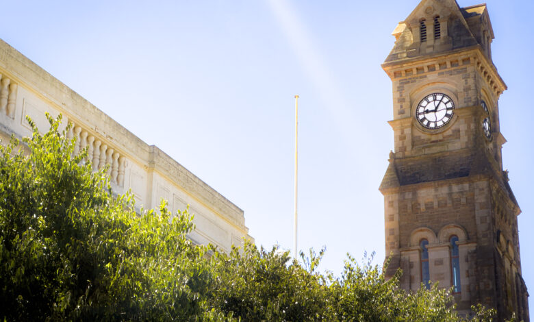Makhanda City Hall, home to Makana Local Municipality. Official records show the municipality has accumulated nearly R1 billion in unauthorised, irregular and fruitless expenditure over years of repeated audit failures. Photograph: The Baseline